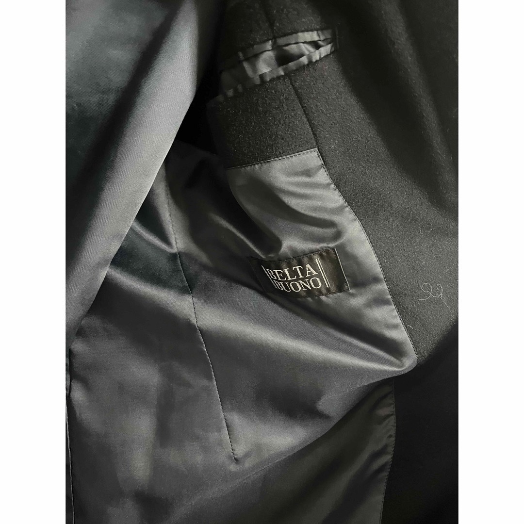 TODAYFUL(トゥデイフル)のBELTA BUONO カシミヤ混ウールコート　XL 黒 ロング レディースのジャケット/アウター(ロングコート)の商品写真