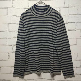 【RUFFLE】トップス (M-L) グレー ボーダー カジュアル(Tシャツ(長袖/七分))