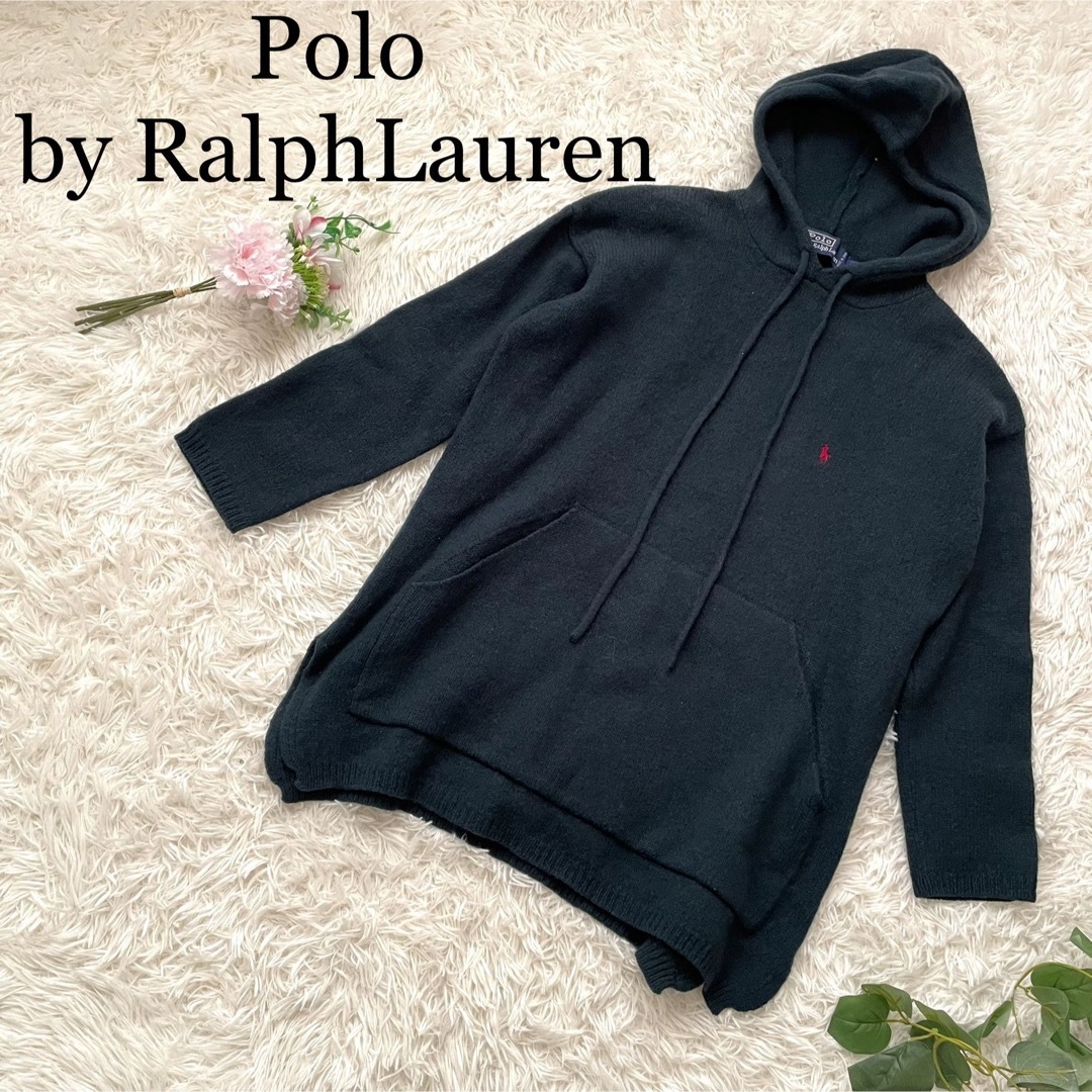 POLO RALPH LAUREN(ポロラルフローレン)の【激レア】ポロバイラルフローレン　ウールプルオーバー　パーカー　ホースロゴ メンズのトップス(パーカー)の商品写真