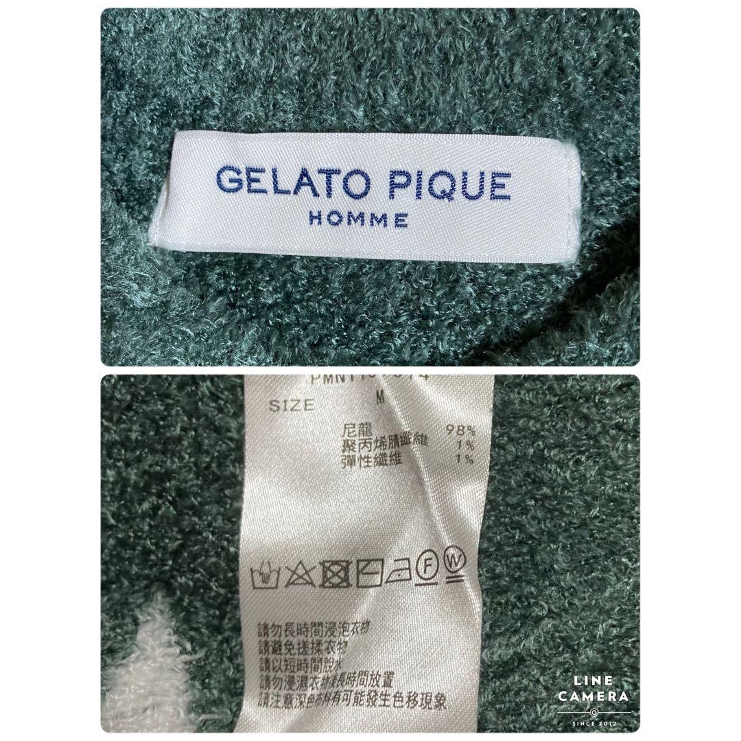 gelato pique(ジェラートピケ)のGERATO PIQUE HOMMジェラートピケ ニット 長袖ニット グリーンM メンズのトップス(ニット/セーター)の商品写真