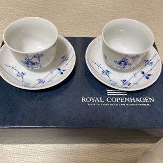 ロイヤルコペンハーゲン(ROYAL COPENHAGEN)のラスト‼️未使用！ロイヤルコペンハーゲン　ペアティーセット(グラス/カップ)