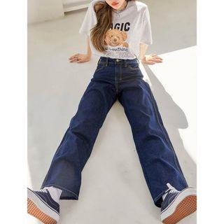 シーイン(SHEIN)のDAZY 女性 ボーイフレンド デニムパンツ ボトムス シンプル 定番(デニム/ジーンズ)