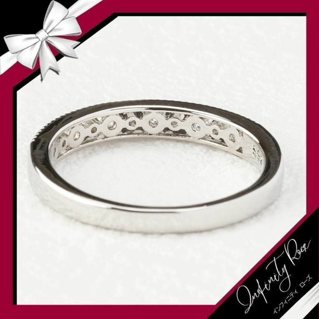 （R036S）16号　シルバー清楚で可愛らしいデザインリング　高価爪留め仕様指輪 レディースのアクセサリー(リング(指輪))の商品写真
