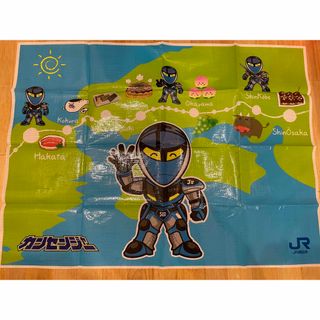 ジェイアール(JR)のＪＲ西日本　カンセンジャー　レジャーシート　約120×90cm(ノベルティグッズ)