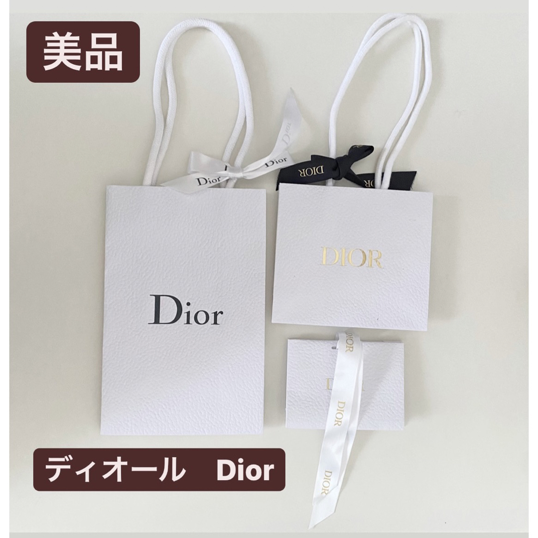 Dior(ディオール)の【美品】ディオール　Dior ショッパー　ショップ袋　ギフト　プレゼント　袋 レディースのバッグ(ショップ袋)の商品写真