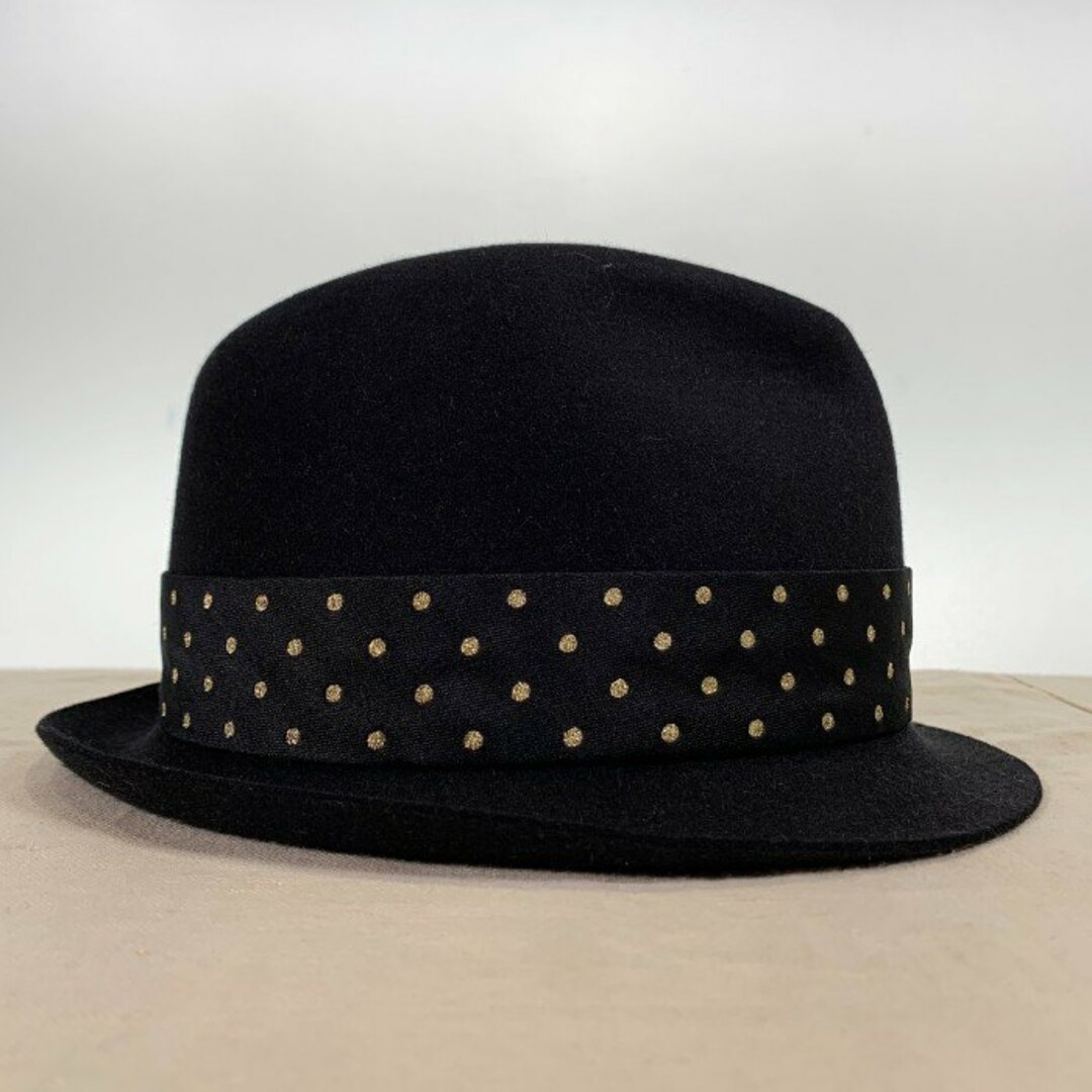 WACKO MARIA(ワコマリア)のWACKO MARIA ワコマリア ウールハット ポルカドットリボン ブラック ラビット Size M メンズの帽子(ハット)の商品写真