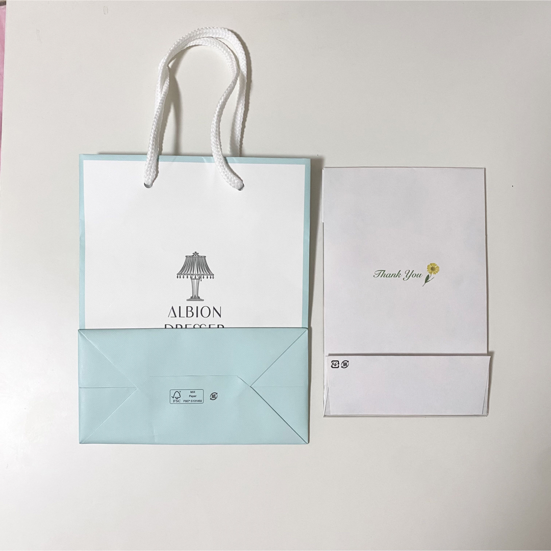 ALBION(アルビオン)の【美品】 アルビオン　ショッパー　ショップ袋　ギフト　プレゼント　ギフト　袋 レディースのバッグ(ショップ袋)の商品写真