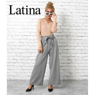 【値下げ】新品、タグ付き＊anap Latina ヘリンボーンワイドパンツ