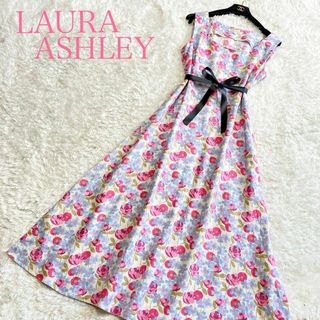 ローラアシュレイ(LAURA ASHLEY)のローラアシュレイ ロングワンピース 13号 2L フレア Aライン 花柄 総柄(ロングワンピース/マキシワンピース)