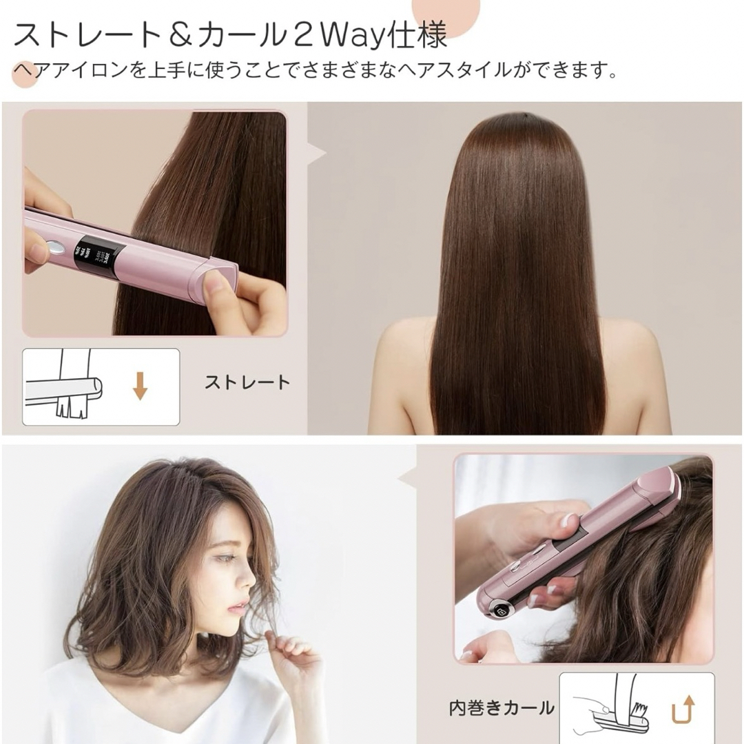 KEYNICE(キーナイス)のKEYNICE コードレスヘアアイロン KN-2606 スマホ/家電/カメラの美容/健康(ヘアアイロン)の商品写真