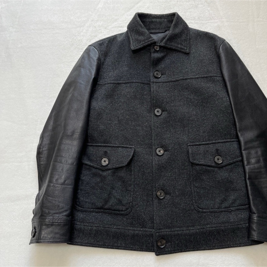 JOSEPH(ジョゼフ)の【極美品】JOSEPH HOMME ジョセフオム レザーブルゾン 44 メンズのジャケット/アウター(ブルゾン)の商品写真