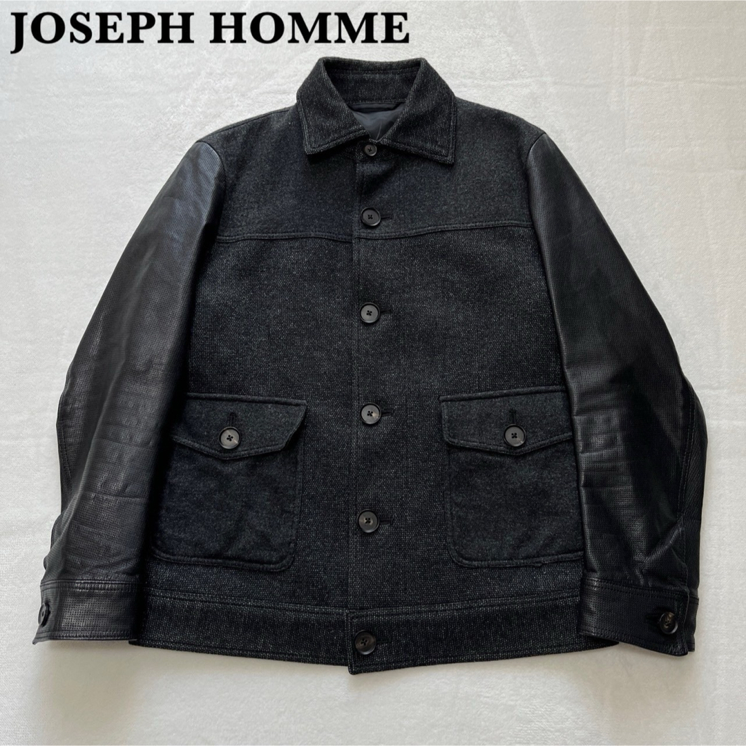 JOSEPH(ジョゼフ)の【極美品】JOSEPH HOMME ジョセフオム レザーブルゾン 44 メンズのジャケット/アウター(ブルゾン)の商品写真