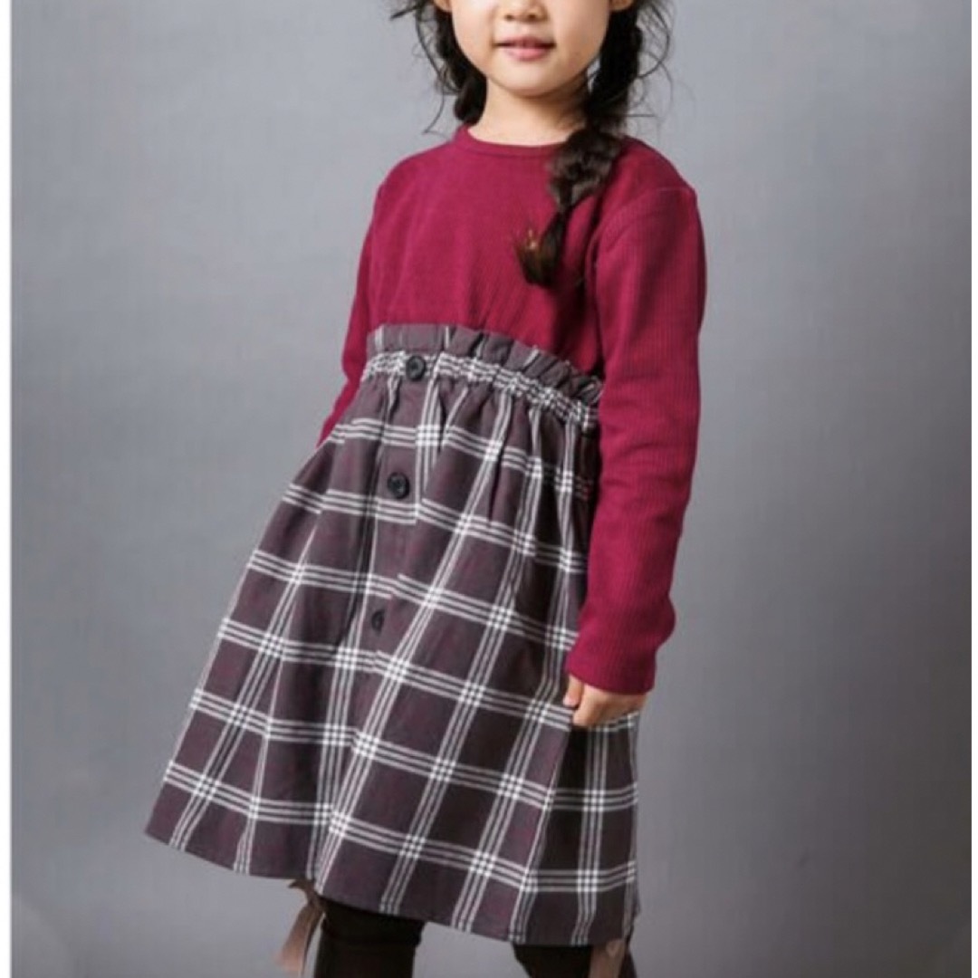 BeBe(ベベ)のBeBe ドッキングワンピース 150 キッズ/ベビー/マタニティのキッズ服女の子用(90cm~)(ワンピース)の商品写真