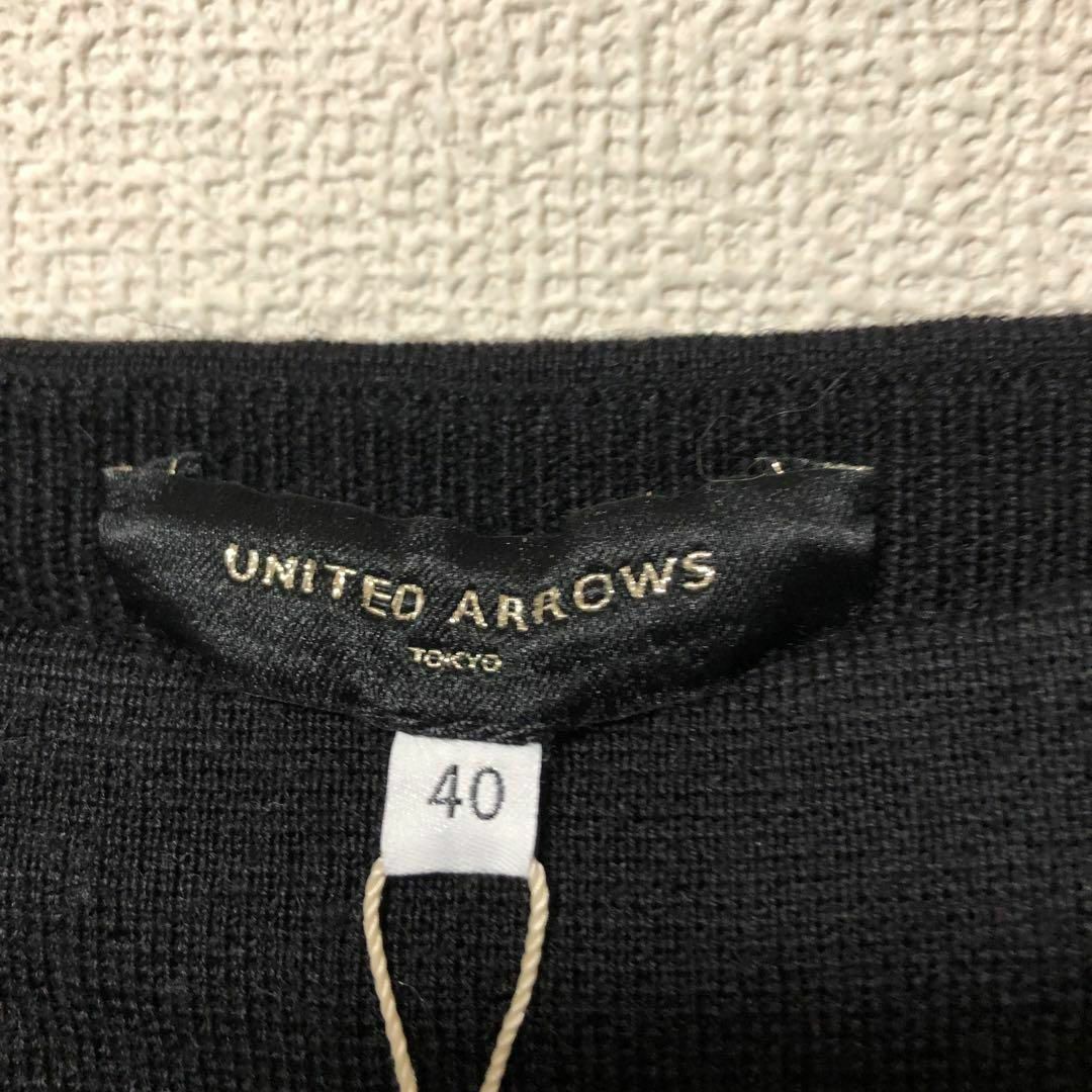 UNITED ARROWS(ユナイテッドアローズ)のタグ付き　ユナイテッドアローズ　アンゴラ　ニット　ワンピース　ブラック　黒　40 レディースのワンピース(その他)の商品写真