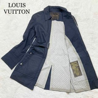 ルイヴィトン(LOUIS VUITTON)の【超希少】ルイヴィトン モノグラム トレンチコート ジップアップ ブラック 34(トレンチコート)