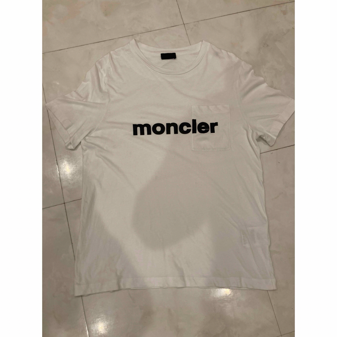 Sサイズ】モンクレール　MONCLER  半袖Tシャツ ホワイト　ポケット 白メンズ