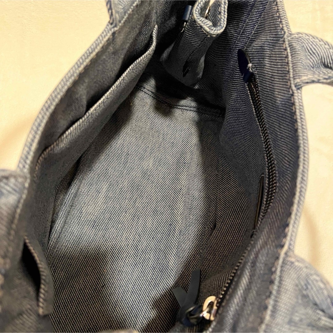 miumiu(ミュウミュウ)の美品 miumiu ミュウミュウ デニム ショルダーバッグ ハンドバッグ レディースのバッグ(ショルダーバッグ)の商品写真