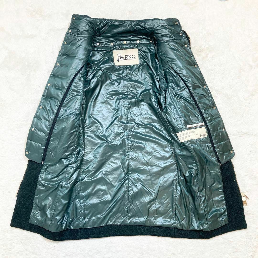 HERNO - 【極美品】HERNO ヘルノ 切替 ダウンコート ウール HERNO - 【極美品】HERNO ヘルノ 切替 ダウンコート ウール