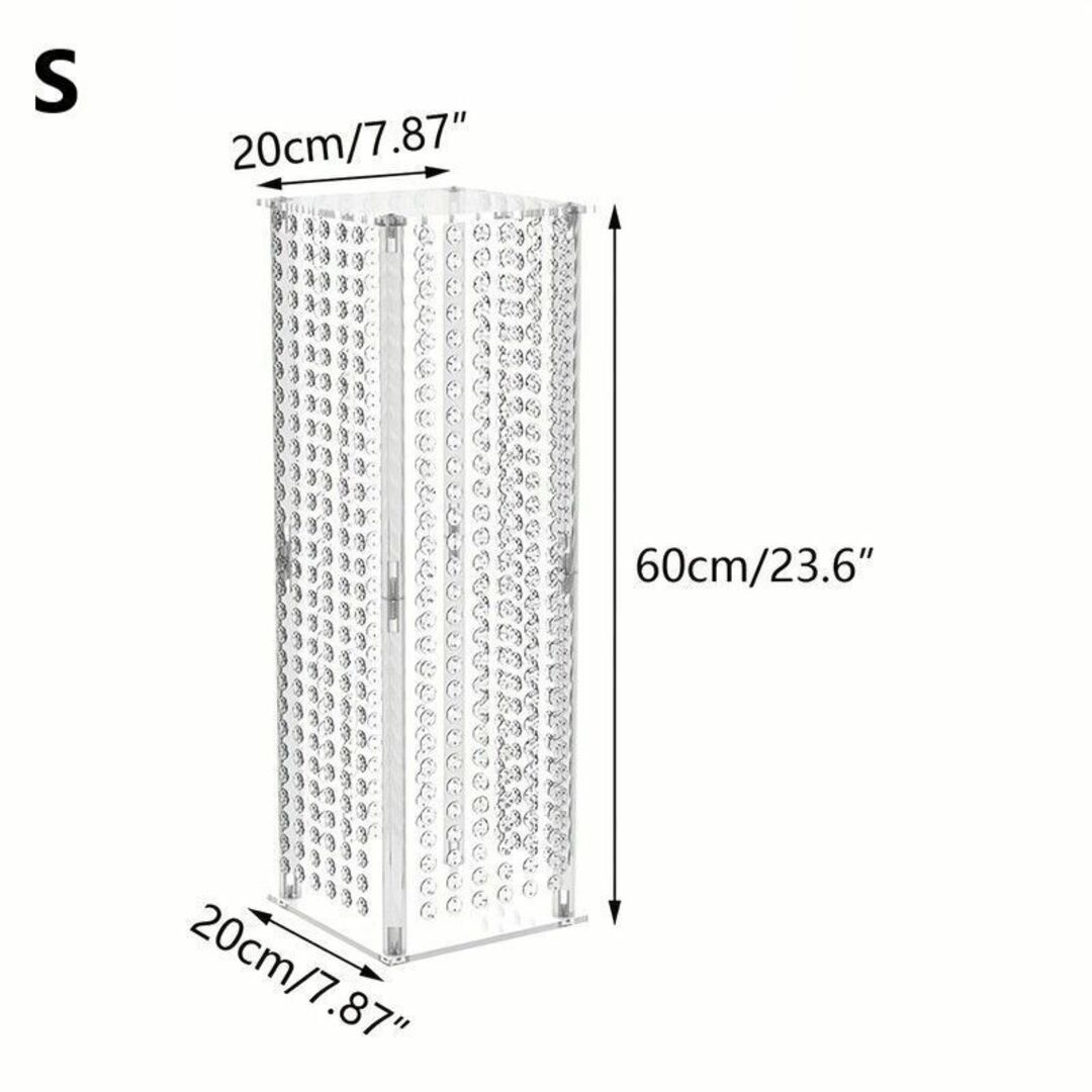 フラワー スタンド クリア 2個セット フラワー  アクリル 北欧 シンプル S インテリア/住まい/日用品のインテリア小物(花瓶)の商品写真