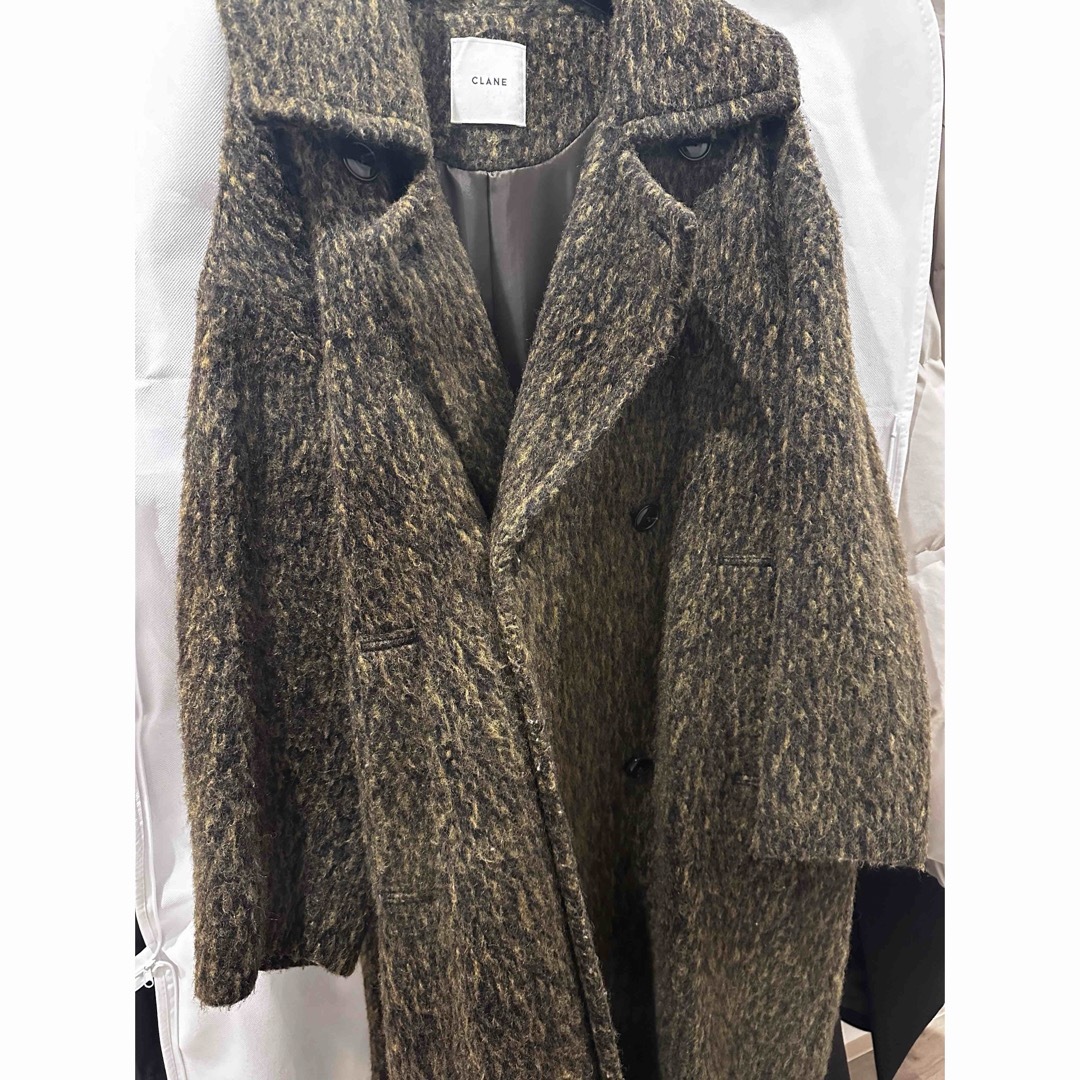 CLANE(クラネ)の予備ボタン、ケース付き CLANE MIX SHAGGY LADY COAT レディースのジャケット/アウター(ロングコート)の商品写真