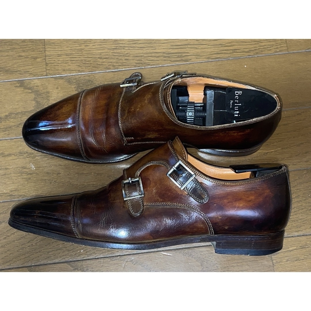 Santoni(サントーニ)のサントーニ　ファットアマーノ　超鏡面　サイズ6 パティーヌ メンズの靴/シューズ(ドレス/ビジネス)の商品写真