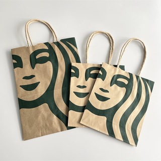 スターバックスコーヒー(Starbucks Coffee)のスターバックス ショッパー3枚セット 紙袋 クラフト紙 Starbucks(ショップ袋)