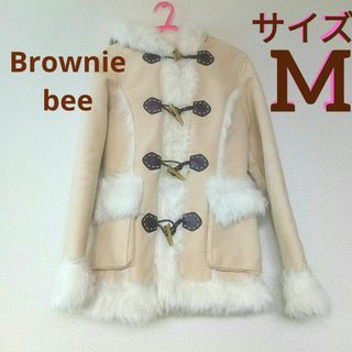 ブラウニービー(Brownie bee)のふわふわ ファー ダッフルコート(ダッフルコート)