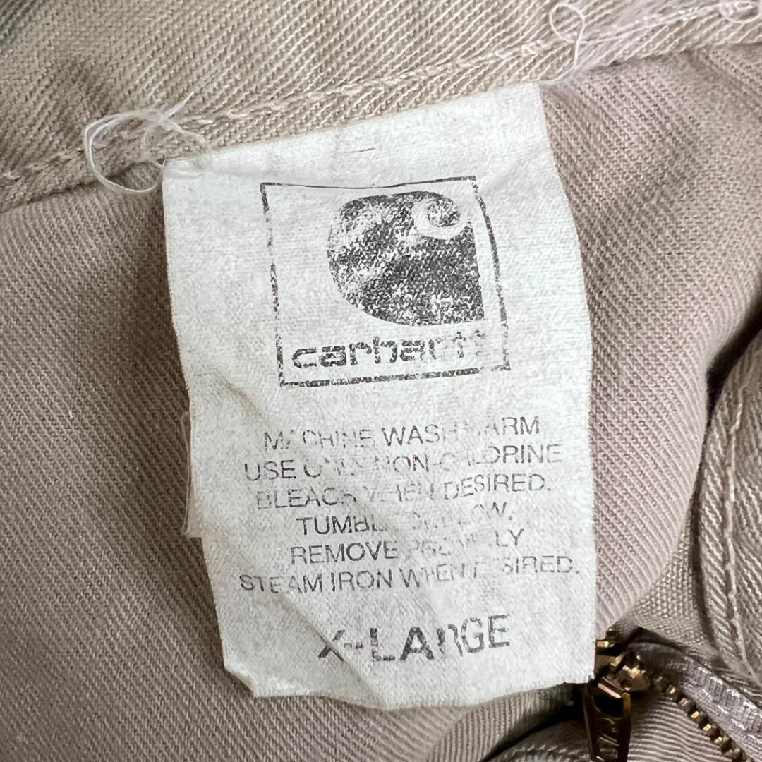 carhartt(カーハート)のCarhartt　カーハート　ダックペインターパンツ　古着　ベージュ　XL メンズのパンツ(ペインターパンツ)の商品写真
