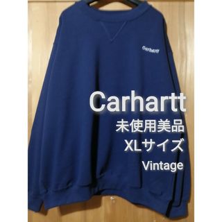 カーハート(carhartt)の美品　Carhartt　XLサイズ　ヴィンテージ　スウェット　ネイビー(スウェット)