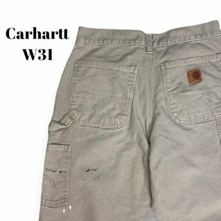 カーハート(carhartt)のメキシコ製　Carhartt　ダックペインターパンツ　古着　グレー　W31(ペインターパンツ)