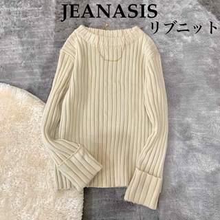 ジーナシス(JEANASIS)のJEANASISジーナシス/太リブニットセーター袖折返しデザイン伸縮性シンプル(ニット/セーター)