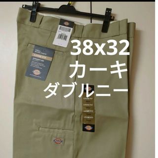 ディッキーズ(Dickies)の新品 38x32 KH ダブルニー ワークパンツ ディッキーズ カーキ(ワークパンツ/カーゴパンツ)