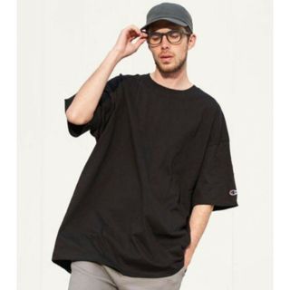 チャンピオン(Champion)のチャンピオン 2XL ビッグTシャツ 黒 オーバーサイズ Champion(Tシャツ/カットソー(半袖/袖なし))