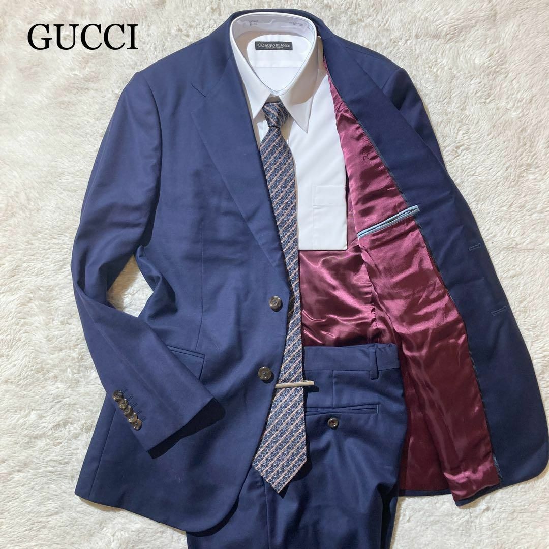 Gucci - 【未使用級】GUCCI グッチ スーツ セットアップ ネイビー 紺