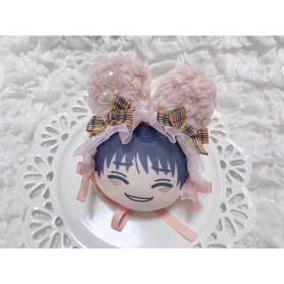 ぬいぐるみ用 ヘッドドレス ウサ耳 ピンクベージュ(ヘアアクセサリー)