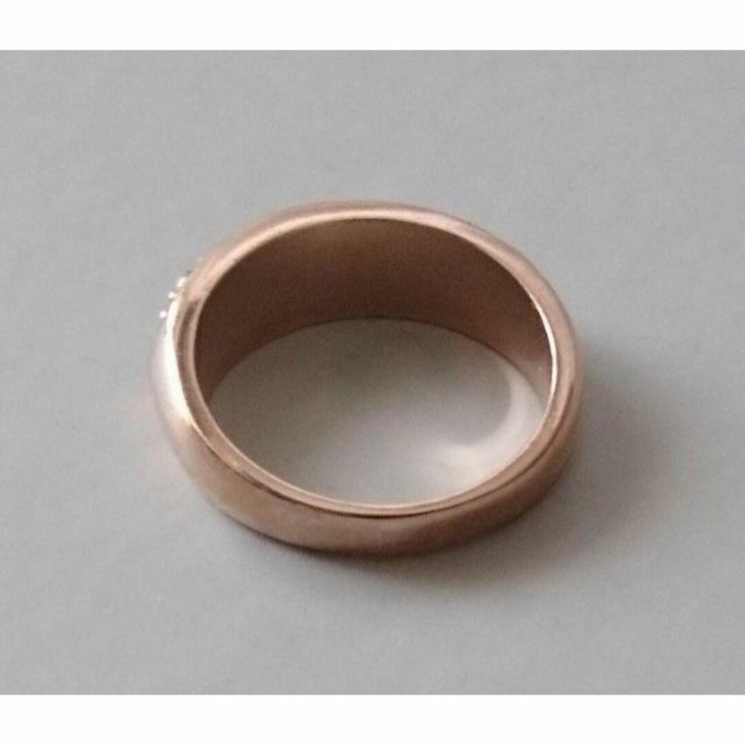 【21号】スワロフスキークリスタルパヴェリング ピンクゴールド 日本製 メンズのアクセサリー(リング(指輪))の商品写真