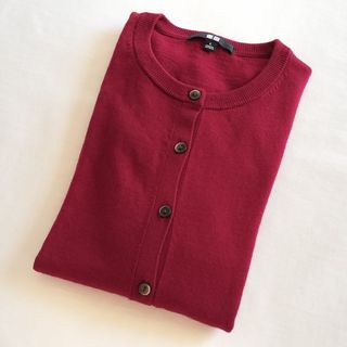 ユニクロ(UNIQLO)のUNIQLO ユニクロ エクストラファインメリノ クルーネック カーディガン(カーディガン)