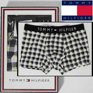 トミーヒルフィガー(TOMMY HILFIGER)の新品 トミーヒルフィガー ウエストバンドロゴ ボクサートランクス M チェック柄(トランクス)