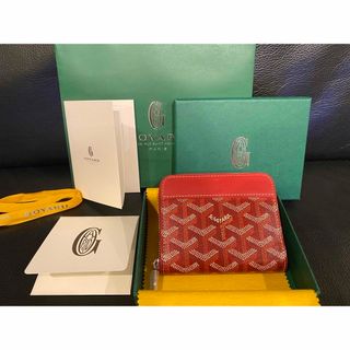 ゴヤール(GOYARD)のゴヤール　マティニョン　PM   コンパクト　財布　レッド　高島屋購入(財布)