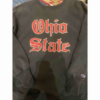 チャンピオン(Champion)の超希少　黒　ミス目　80s  Ohio state USA製 XL  weave(スウェット)