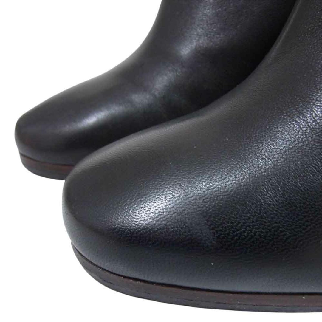 国内正規商品 CELINE セリーヌ ブーツ 319583NHBC Wrap Bootie 85 ナッパレザー ショート ヒール ブラック系 37