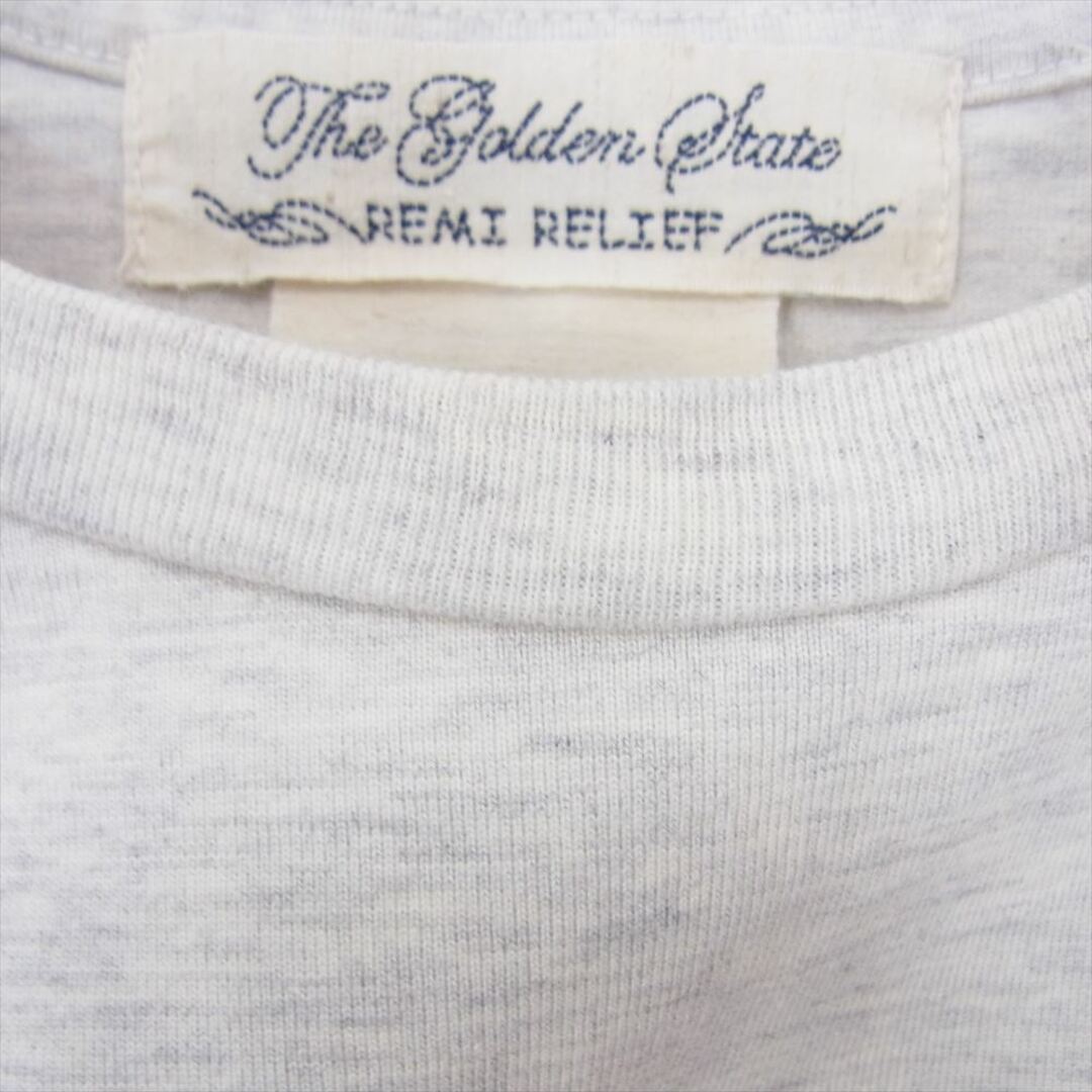 REMI RELIEF(レミレリーフ)のREMI RELIEF レミレリーフ クルーネック ポケット Tシャツ 半袖 Tシャツ グレー系 L【中古】 メンズのトップス(Tシャツ/カットソー(半袖/袖なし))の商品写真