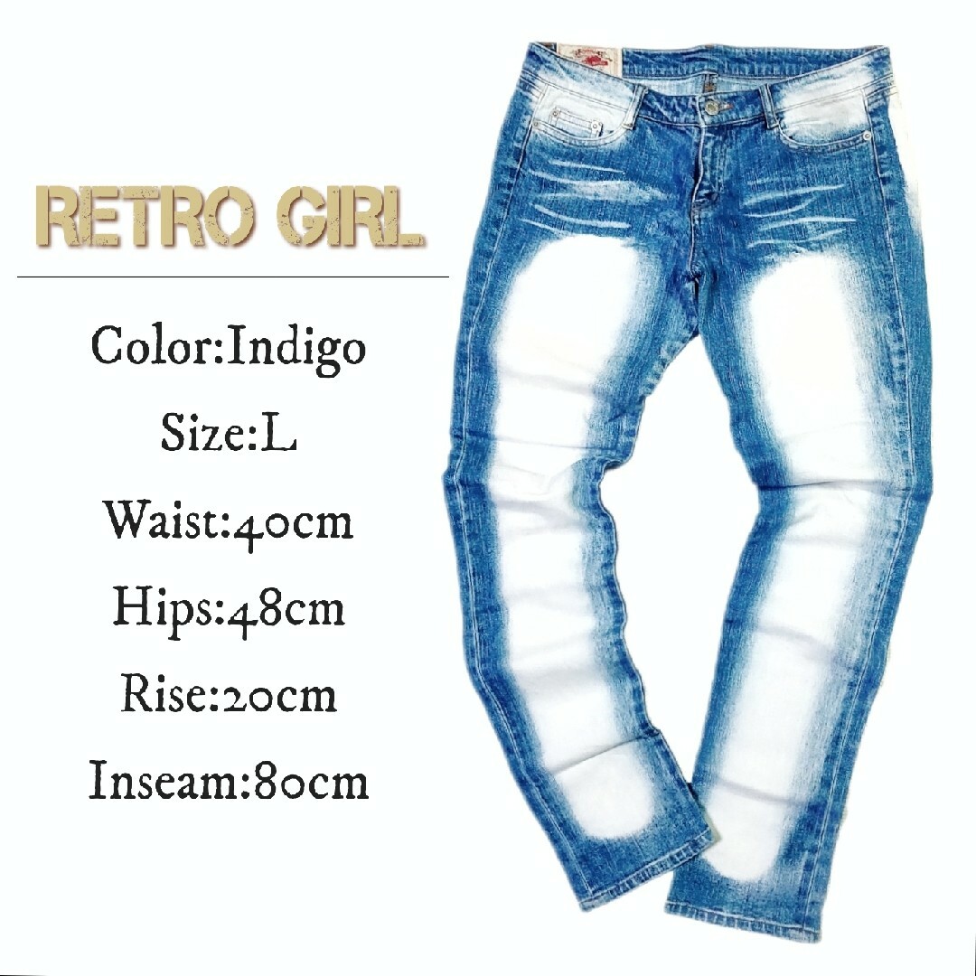 RETRO GIRL(レトロガール)の◎RETRO GIRL◎ハイブリーチ加工*スキニー*デニム*パンツ レディースのパンツ(デニム/ジーンズ)の商品写真