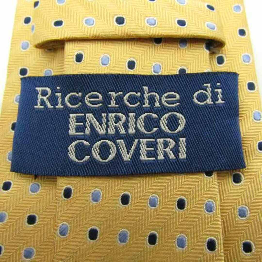 ENRICO COVERI(エンリココベリ)のエンリコ・コベリ ブランド ネクタイ ドット ヘリンボーン柄 シルク イタリア製 メンズ イエロー Enrico Coveri メンズのファッション小物(ネクタイ)の商品写真