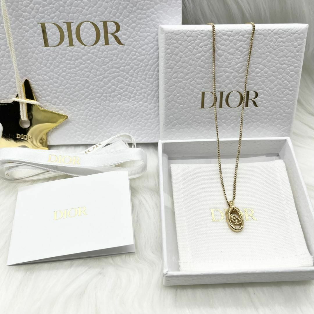 美品 Dior クリスチャン ディオール ネックレス CD ロゴ サークル小物ショップYR