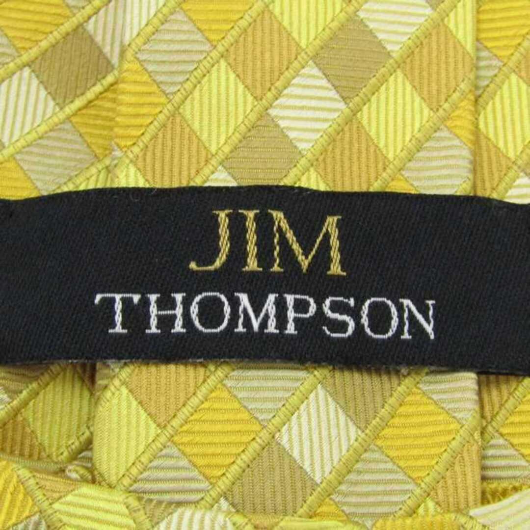 Jim Thompson(ジムトンプソン)のジムトンプソン ブランド ネクタイ チェック柄 格子柄 シルク タイ製 メンズ イエロー JIM THOMPSON メンズのファッション小物(ネクタイ)の商品写真