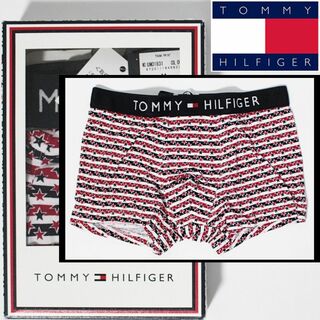 トミーヒルフィガー(TOMMY HILFIGER)の新品 トミーヒルフィガー ウエストバンドロゴ ボクサートランクス M 星総柄(ボクサーパンツ)