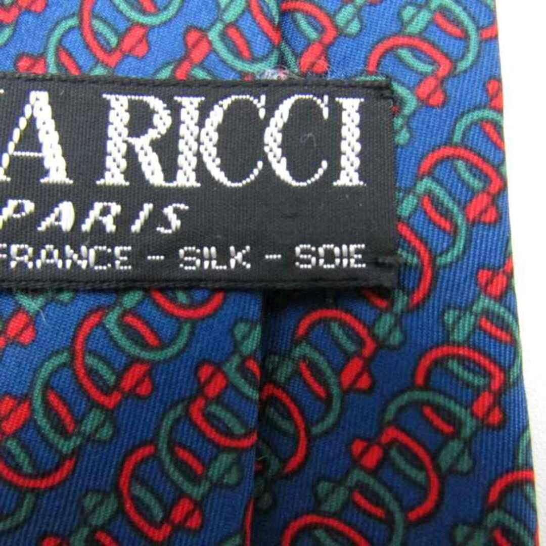 NINA RICCI(ニナリッチ)のニナリッチ ブランド ネクタイ ロゴ ドット パネル柄 シルク フランス製 メンズ ネイビー NINA RICCI メンズのファッション小物(ネクタイ)の商品写真