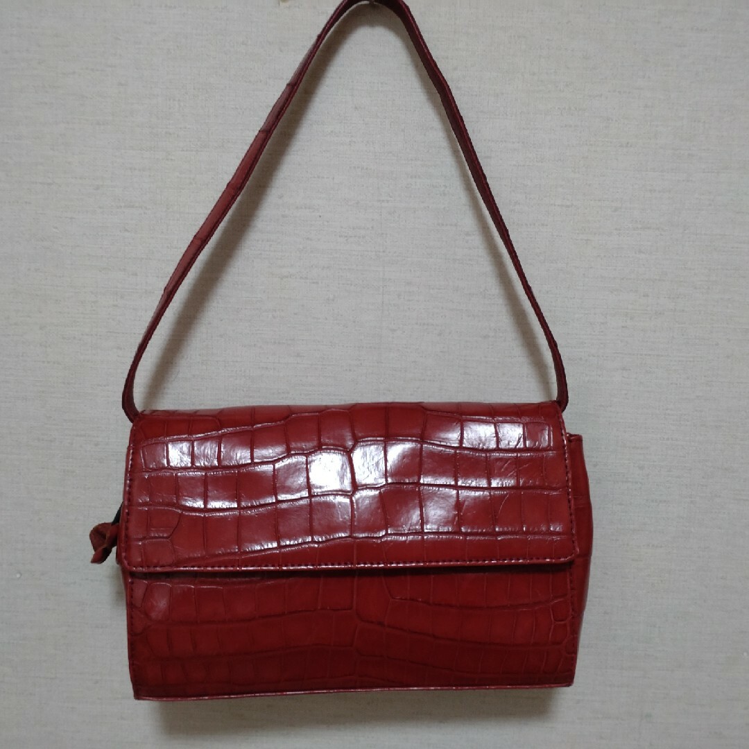 トリトン06様専用　IBIZA　クロコダイル　ショルダーバッグ　クラッチ　赤 レディースのバッグ(ショルダーバッグ)の商品写真