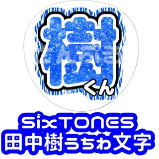 SixTONES 田中樹 グリッター ゼブラ 風 うちわ文字(アイドルグッズ)